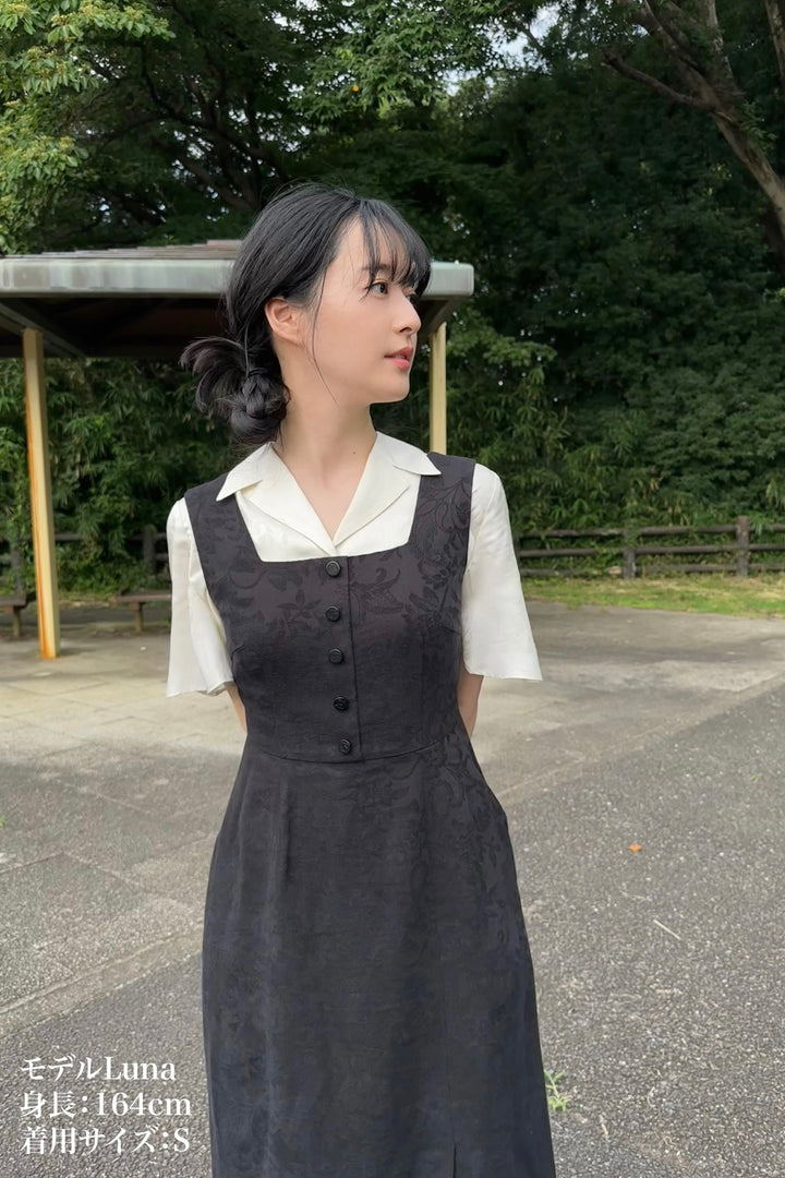 tnewties 《お箸はありますか？》シノワズリドレスワンピース-BLACK 02D6870B-7B62-489B-8EF0-