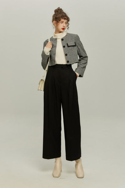 《ペイントパーティー》チェックパターンジャケット-Black