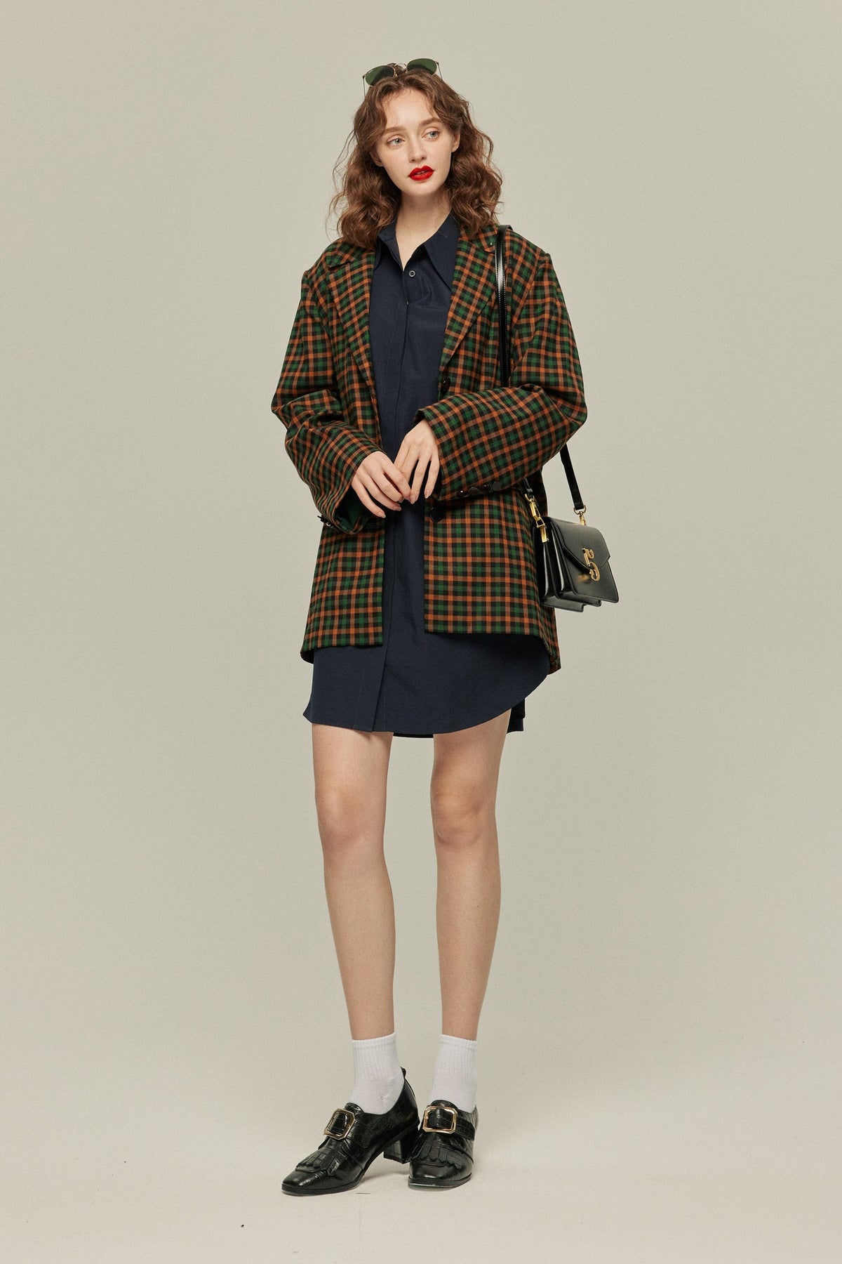 《Twin room please》 Check pattern jacket-Dark ver.