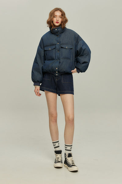 《彼をスパイとして送り込む》ダウンジャケット-Navy