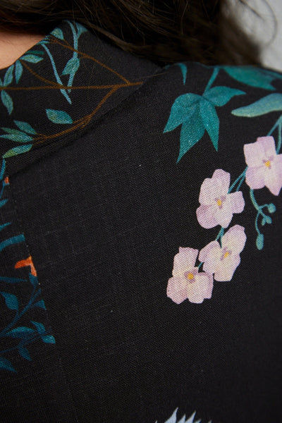 《金魚すくい一回100円》ハイウエストペンシルスカート-Black