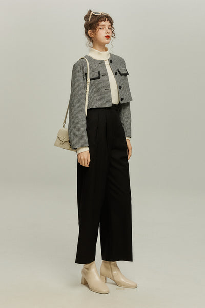 《ペイントパーティー》チェックパターンジャケット-Black