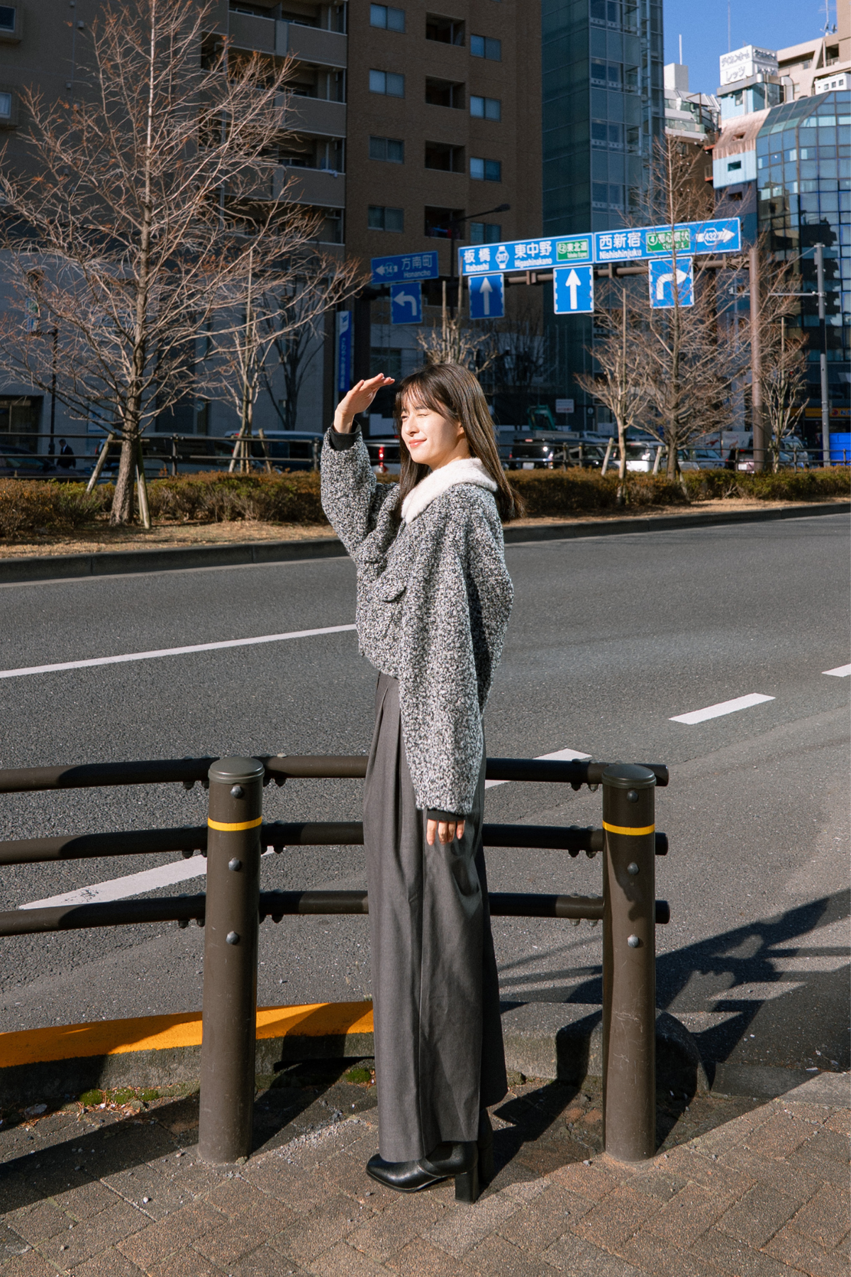 《I added the eyes, nose and mouth》 Dolman sleeve jacket - Black