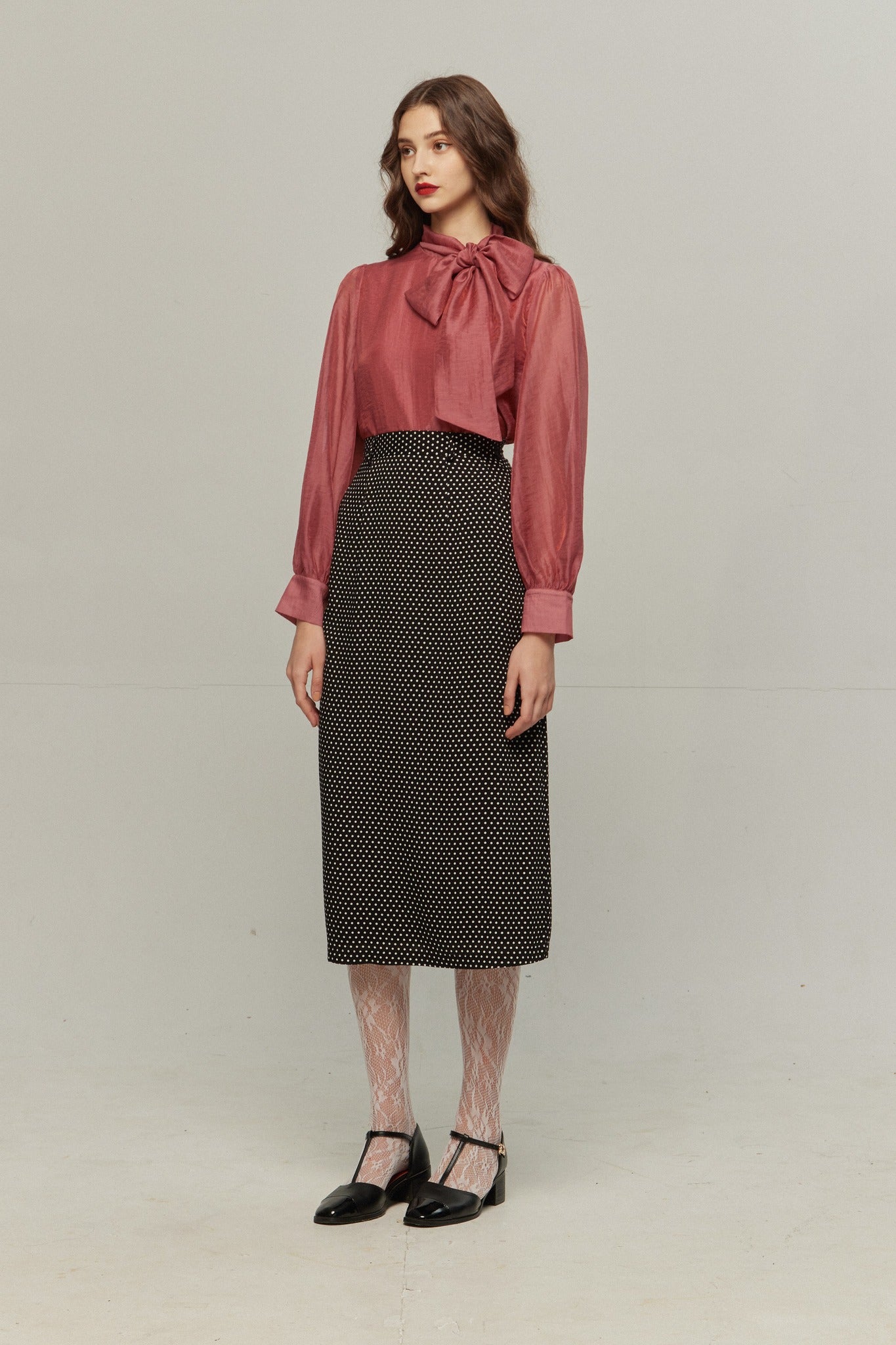 《Sunglasses for onion cut》High waisted wide leg pants