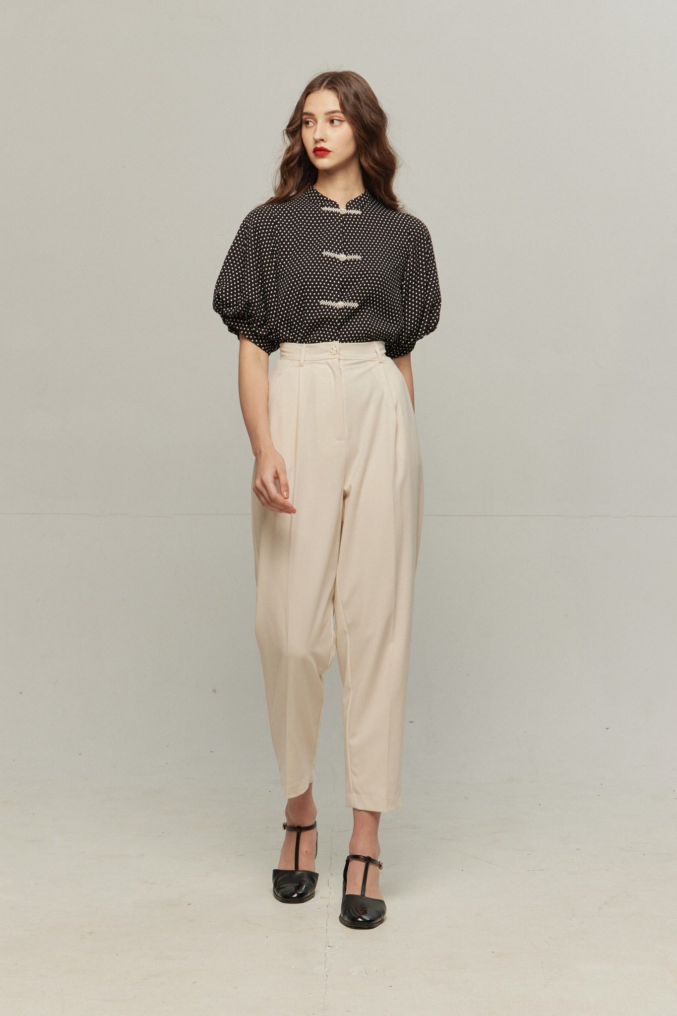 《Cast the moon spell》Flare sleeve frilled blouse