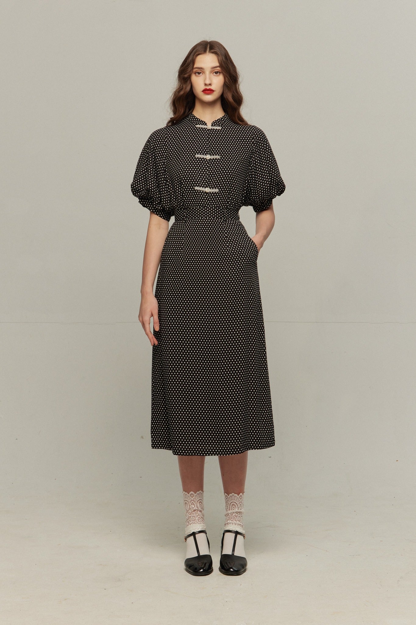 《Sunglasses for onion cut》High waisted wide leg pants