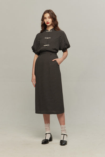《Sunglasses for onion cut》High waisted wide leg pants
