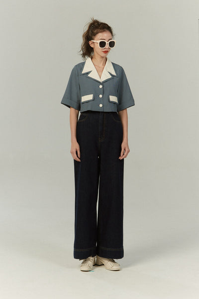 《Cast the moon spell》Flare sleeve frilled blouse