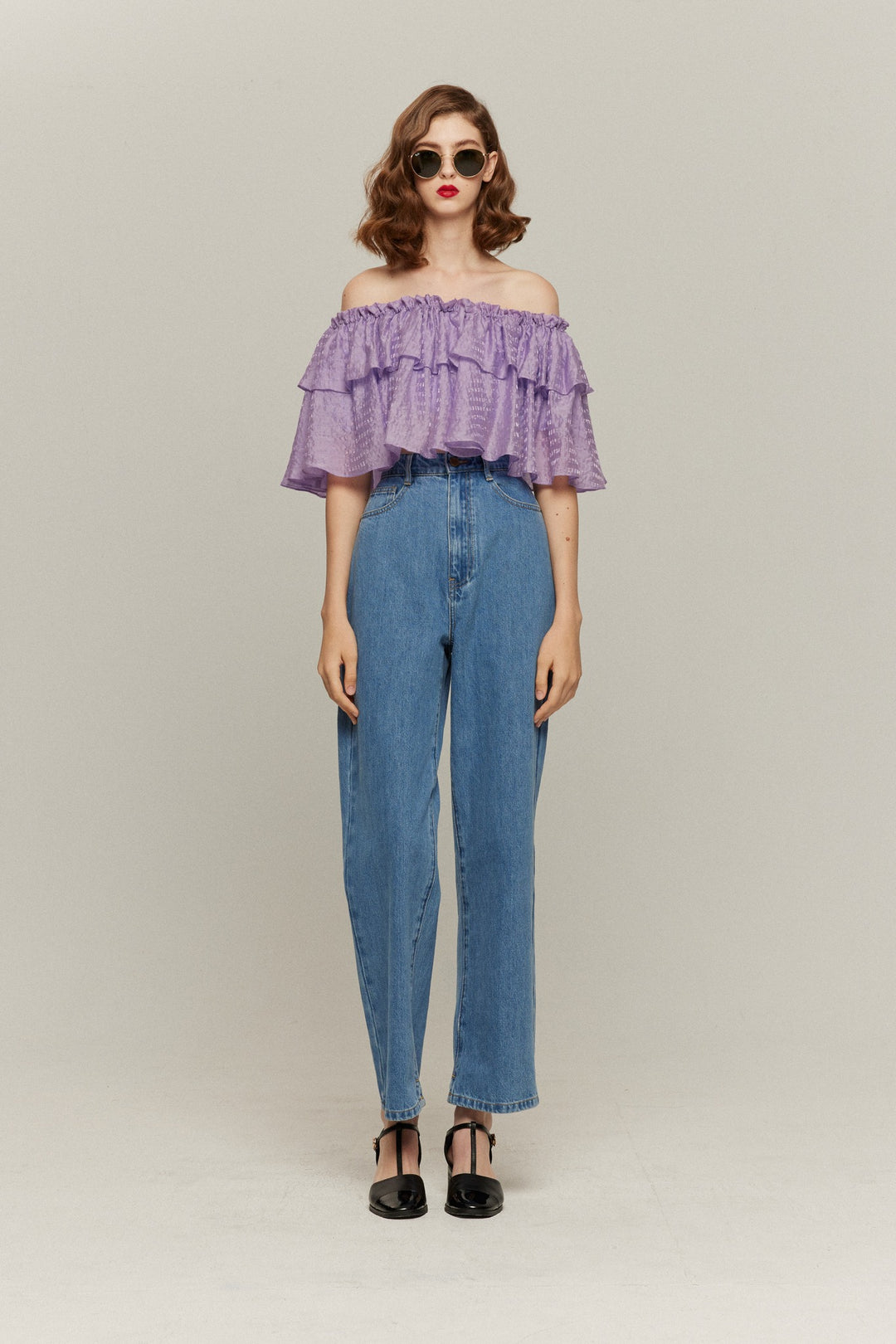 Facial pack with cucumbers》High waisted flare pants – Tnewties