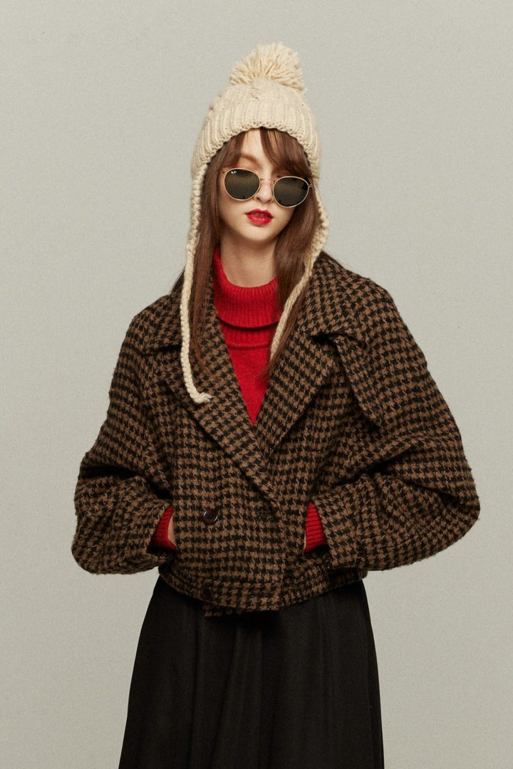 Tnewties チケットはすべて完売2WAYダブルブレストデザインジャケット チケットはすべて完売》2wayダブルブレストデザインジャケット-Brown