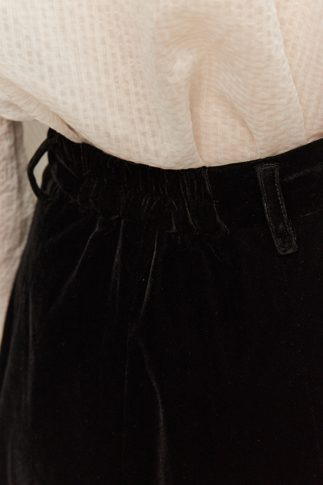 [British accent pronunciation] Lace trim high waist skirt - Black