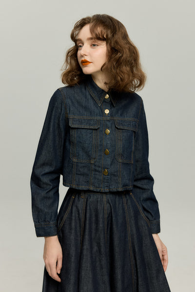 《もうひとつのダイアリー》デニムジャケット-Navy