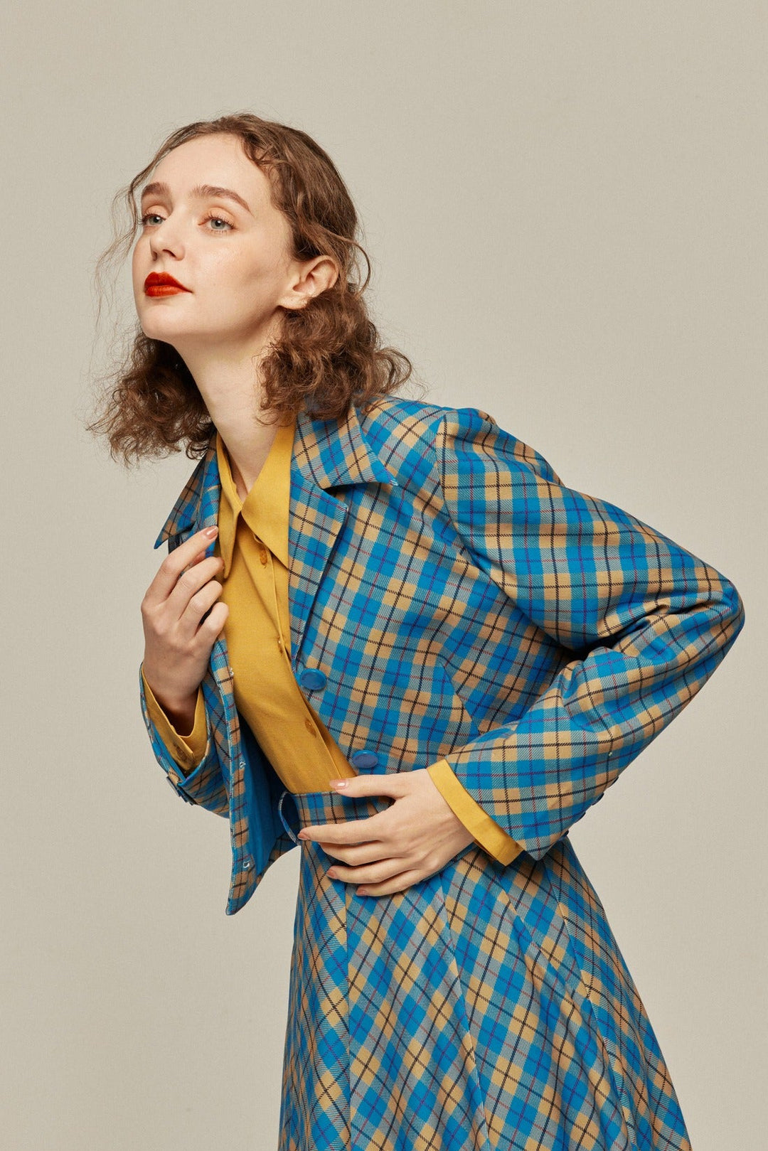 [Take me on a picnic to the lake] Cropped check tops