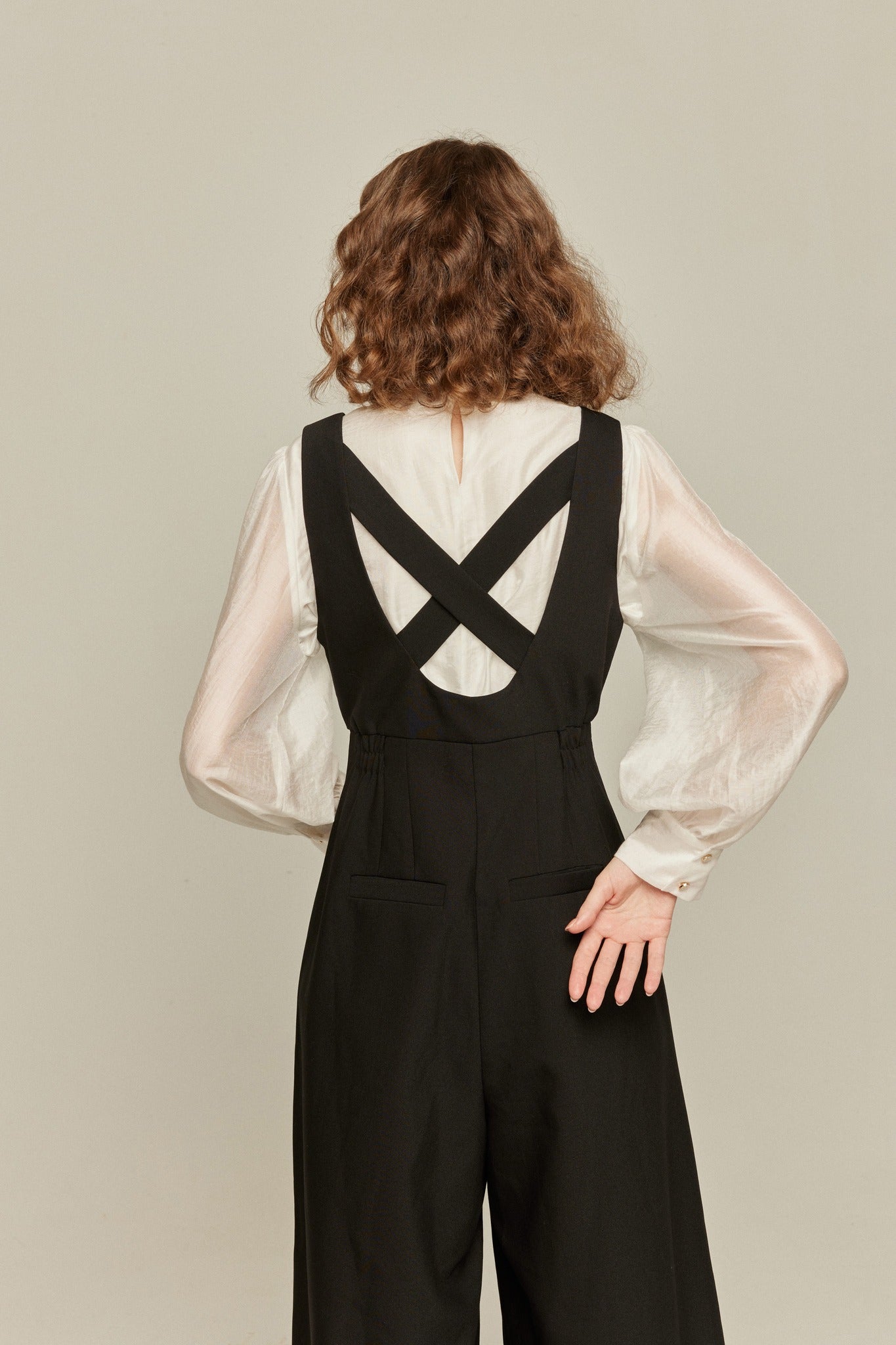 Lucky charm hidden under the pillow] High waist design back cross