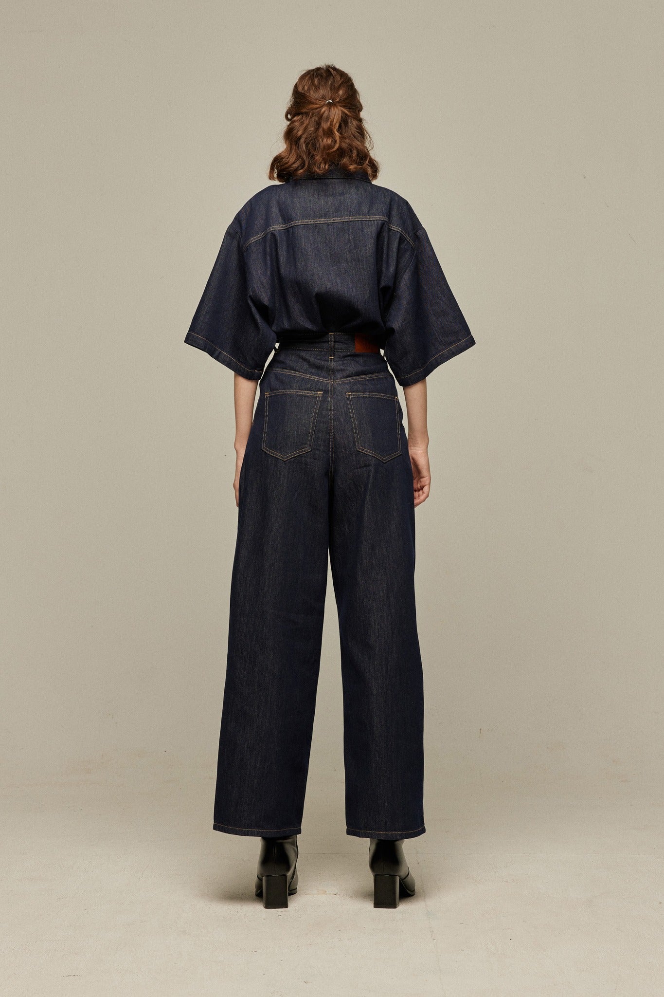 今日は日曜日だから》オーバーサイズデニムトップス-Navy – Tnewties