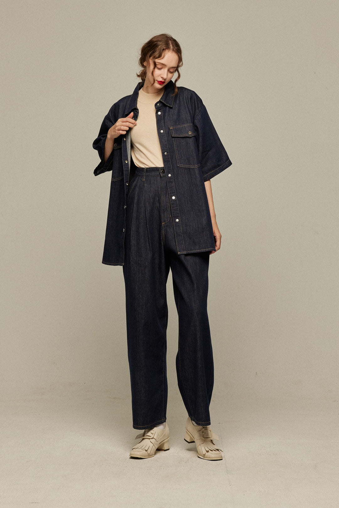 Tnewties 20s トゥエンティーズ デニムワンピース Navy XS Tnewties 20s トゥエンティーズ デニムワンピース Navy XS