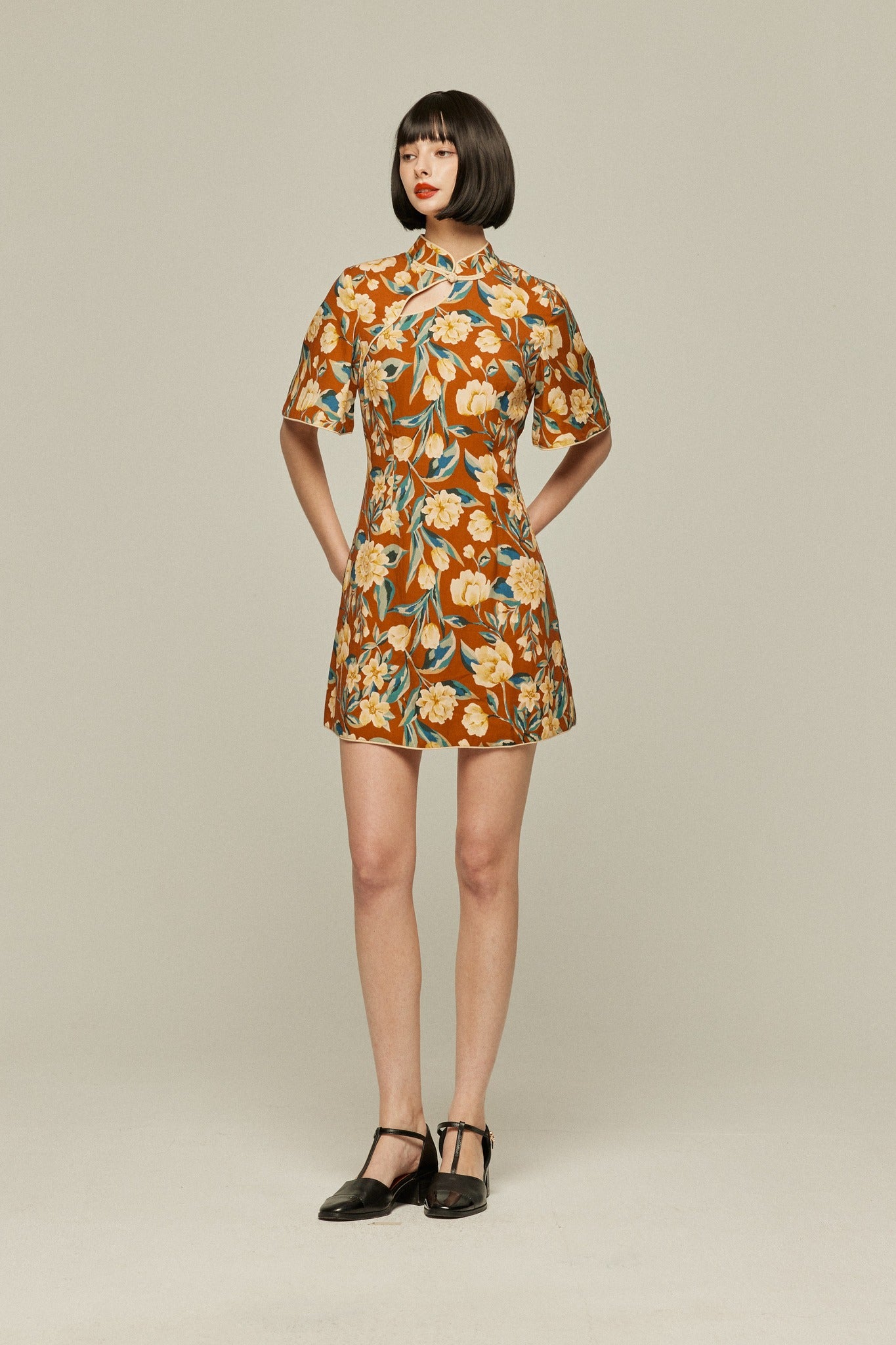 We have fortune cookies today too》China dress-Brown – Tnewties