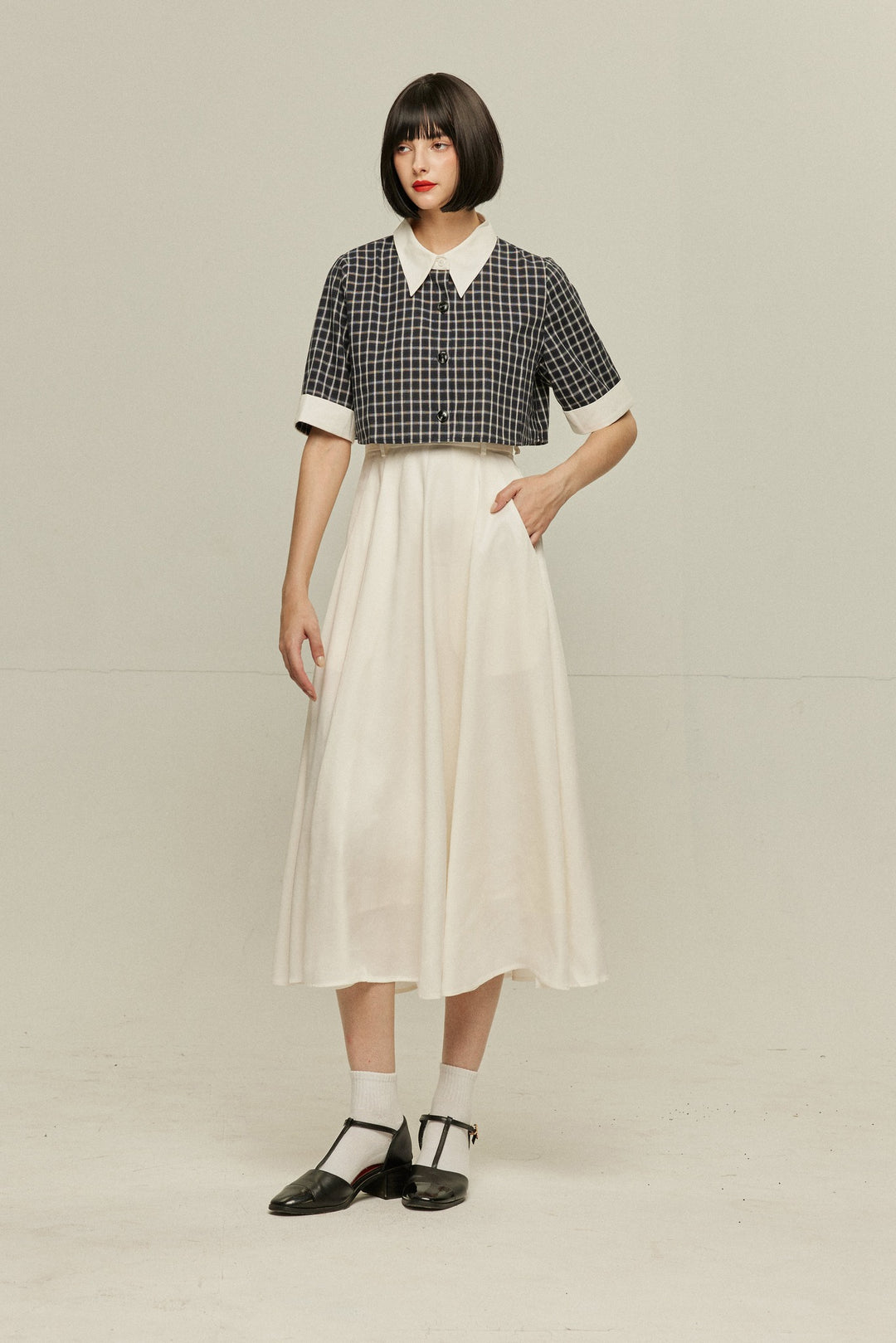 Sleeveless Gingham Top by Jil Sander- La Garçonne