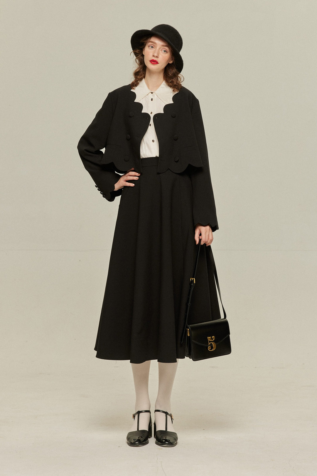 フランスアンティーク　スカート I-452-french-antique-fashion-