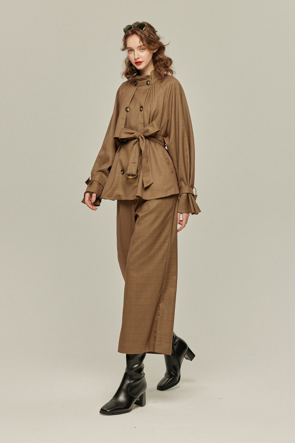 Tnewties アントニーと腕相撲 2WAYハイウエストサロペットパンツ デニムハイウエストサス付ワイドパンツ[品番：ACTW0003621]｜A