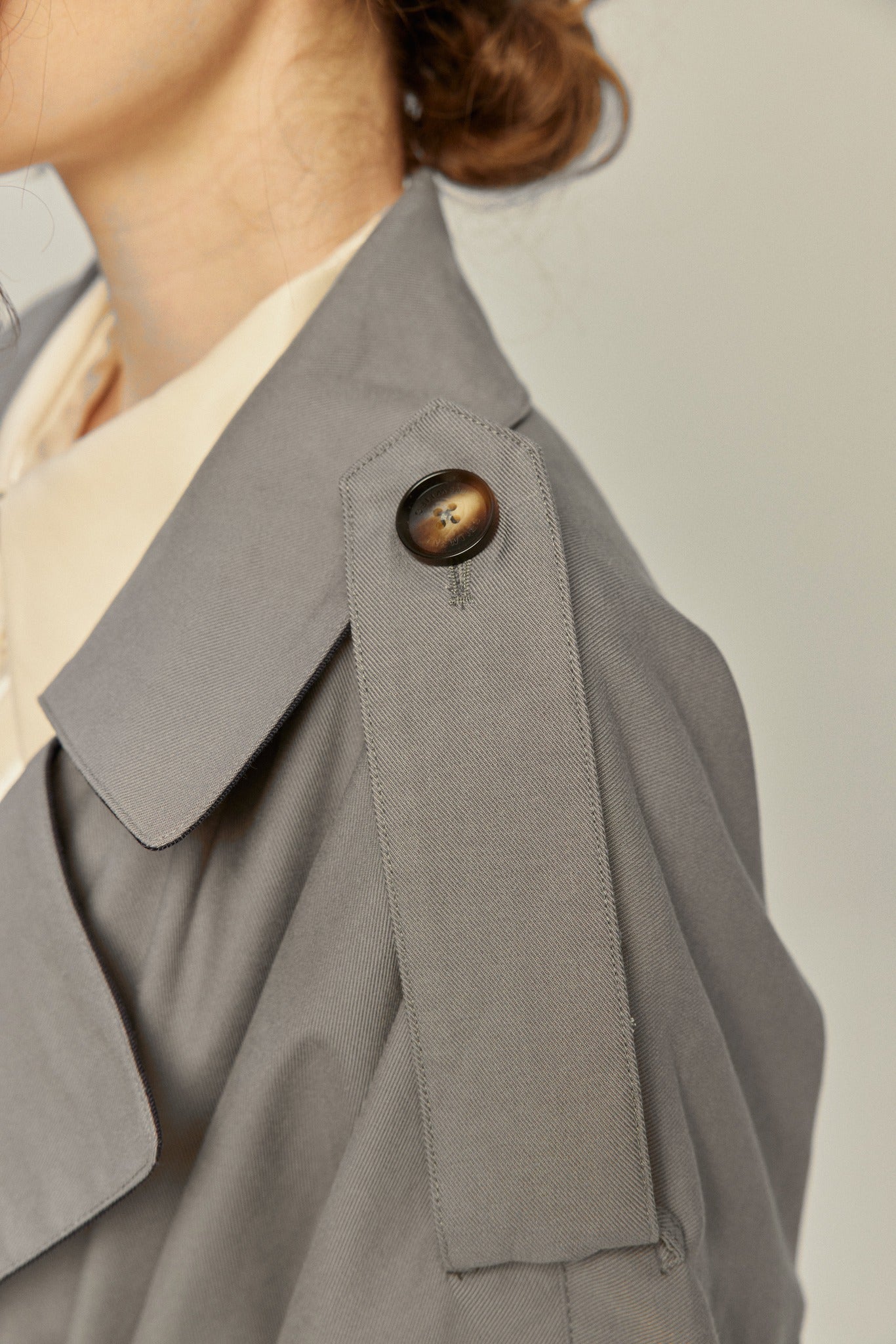 まずは穴を掘ってください》リバーシブルトレンチコート-Gray×Navy