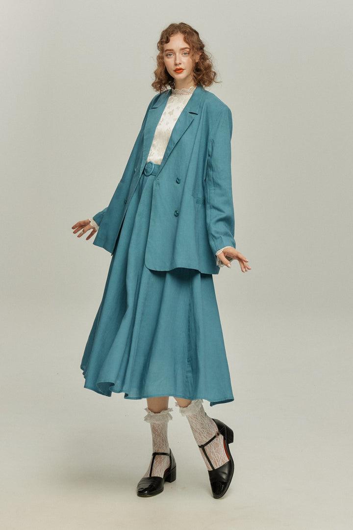 ここは電波が届かない　tnewties ウールジャケット orangered 次のセリフは何ですか？》ダブルブレストジャケット-Blue – Tnewties