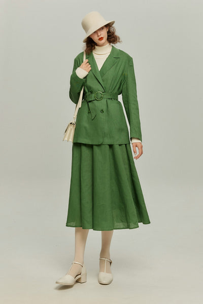 《次のセリフは何ですか？》ダブルブレストジャケット-Green