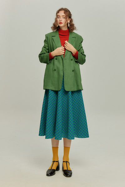 《次のセリフは何ですか？》ダブルブレストジャケット-Green