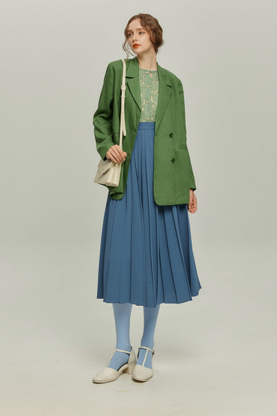 《次のセリフは何ですか？》ダブルブレストジャケット-Green
