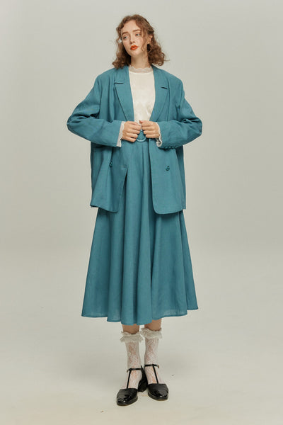 《次のセリフは何ですか？》ダブルブレストジャケット-Blue
