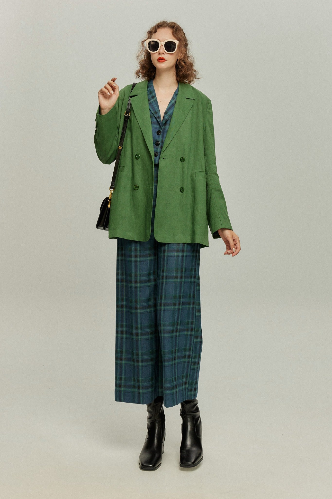 《次のセリフは何ですか？》ダブルブレストジャケット-Green