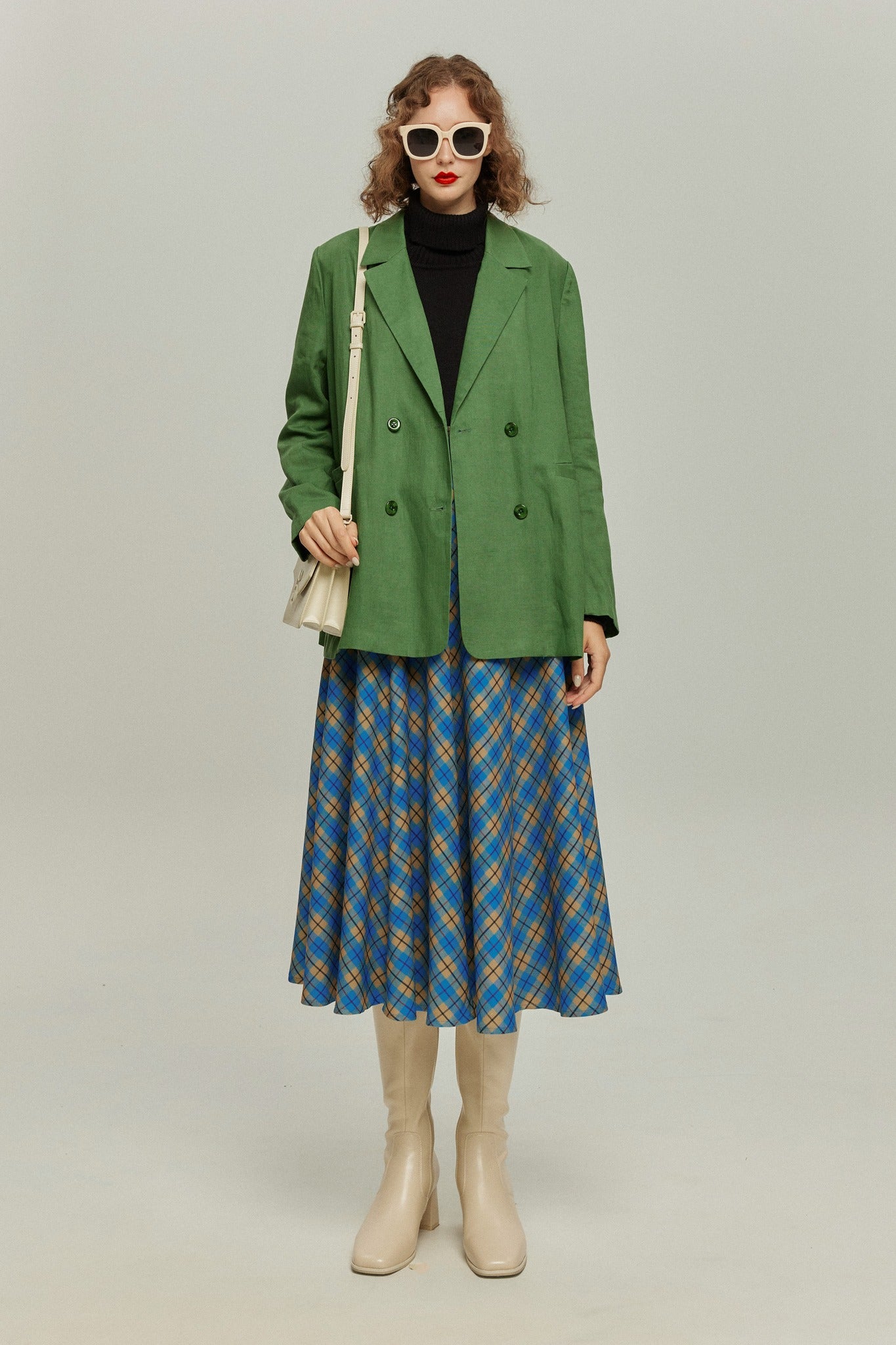 《次のセリフは何ですか？》ダブルブレストジャケット-Green