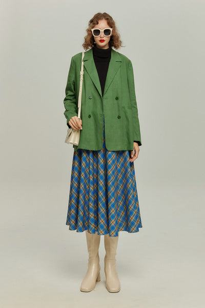 《次のセリフは何ですか？》ダブルブレストジャケット-Green