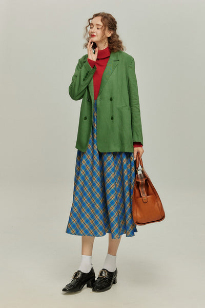 《次のセリフは何ですか？》ダブルブレストジャケット-Green