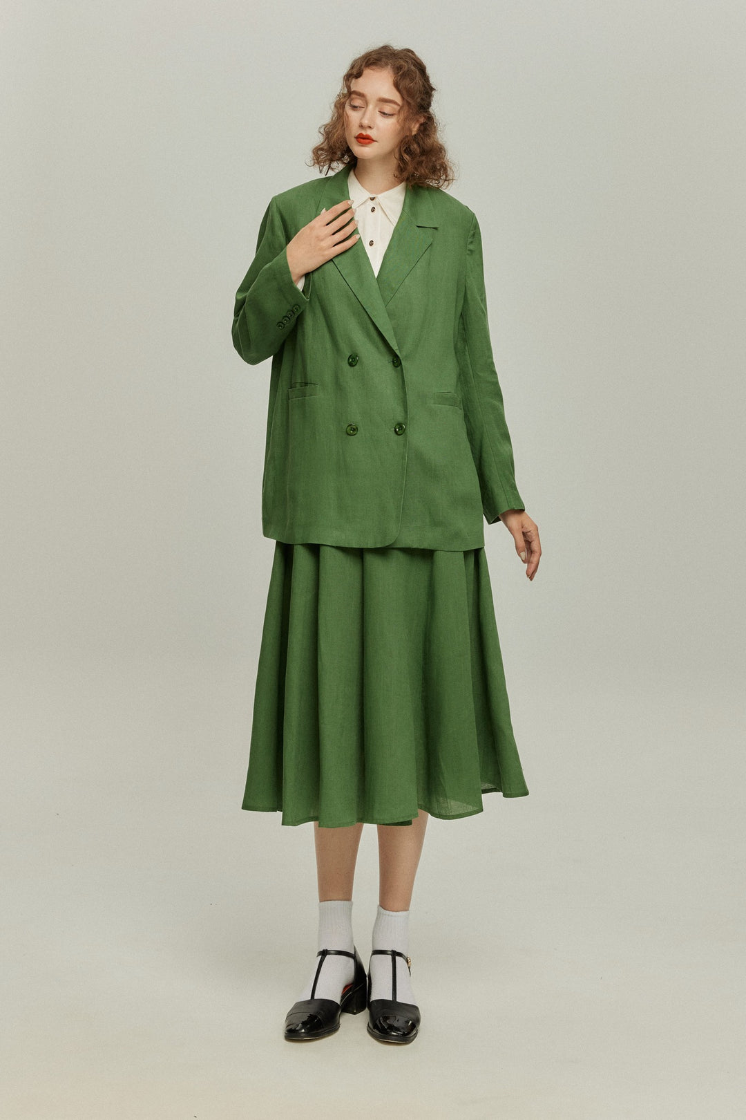 stein ダブルブレストジャケット M オリーブグリーン stein ダブルブレストジャケット M オリーブグリーン stein ダブル