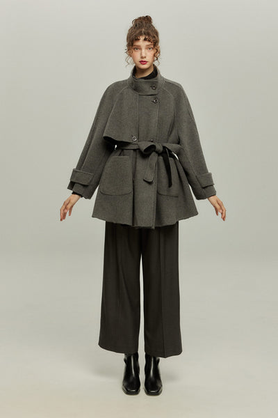 《Facial pack with cucumbers》High waisted flare pants