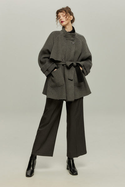 《Facial pack with cucumbers》High waisted flare pants