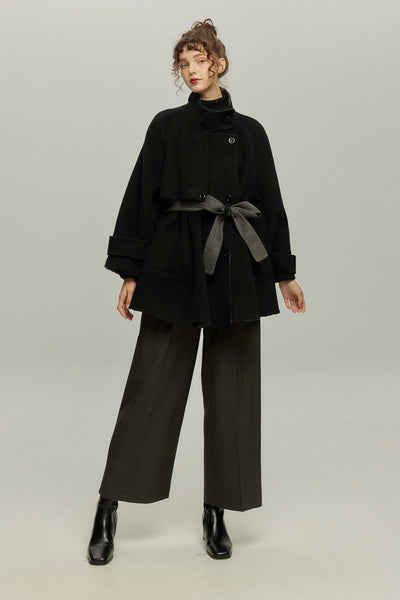 《Facial pack with cucumbers》High waisted flare pants