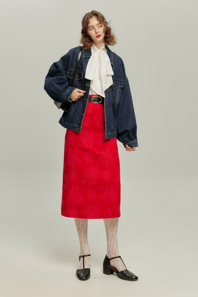 《ソファーにワックスする日》バルーンスリーブリボンタイトップス-White