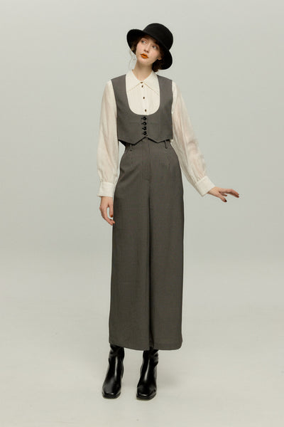 <tc>《본 적 없는 새의 종류》 하이 웨스트 스트레이트 팬츠-Pink</tc>