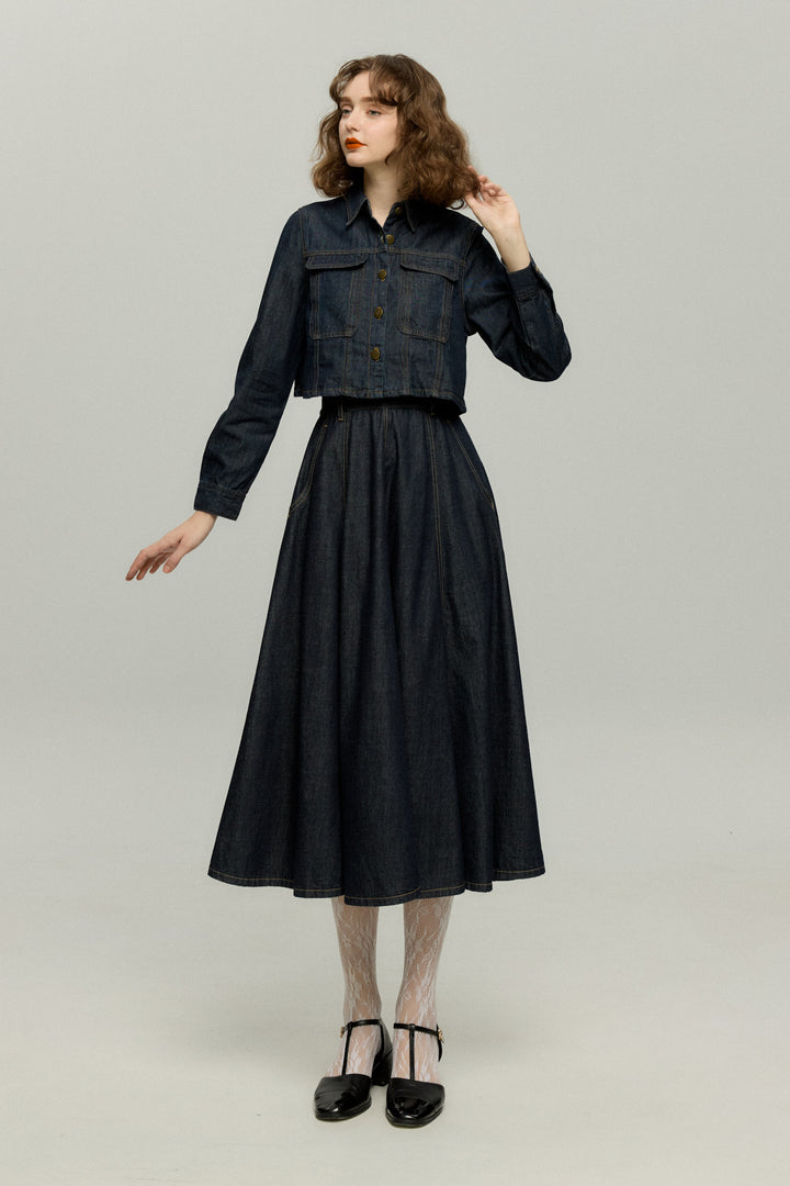 《もうひとつのダイアリー》デニムジャケット-Navy