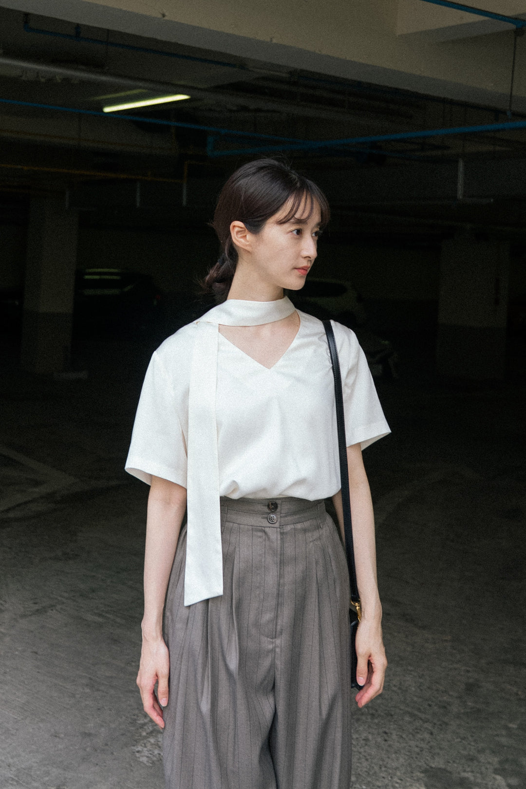 《水曜日はベジの日》リボントップス-White
