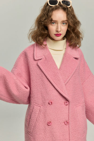 《デザートお願いします》ダブルブレストジャケット-Pink