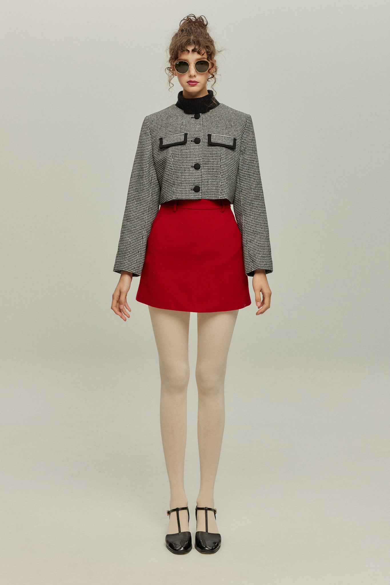 《ペイントパーティー》チェックパターンジャケット-Black