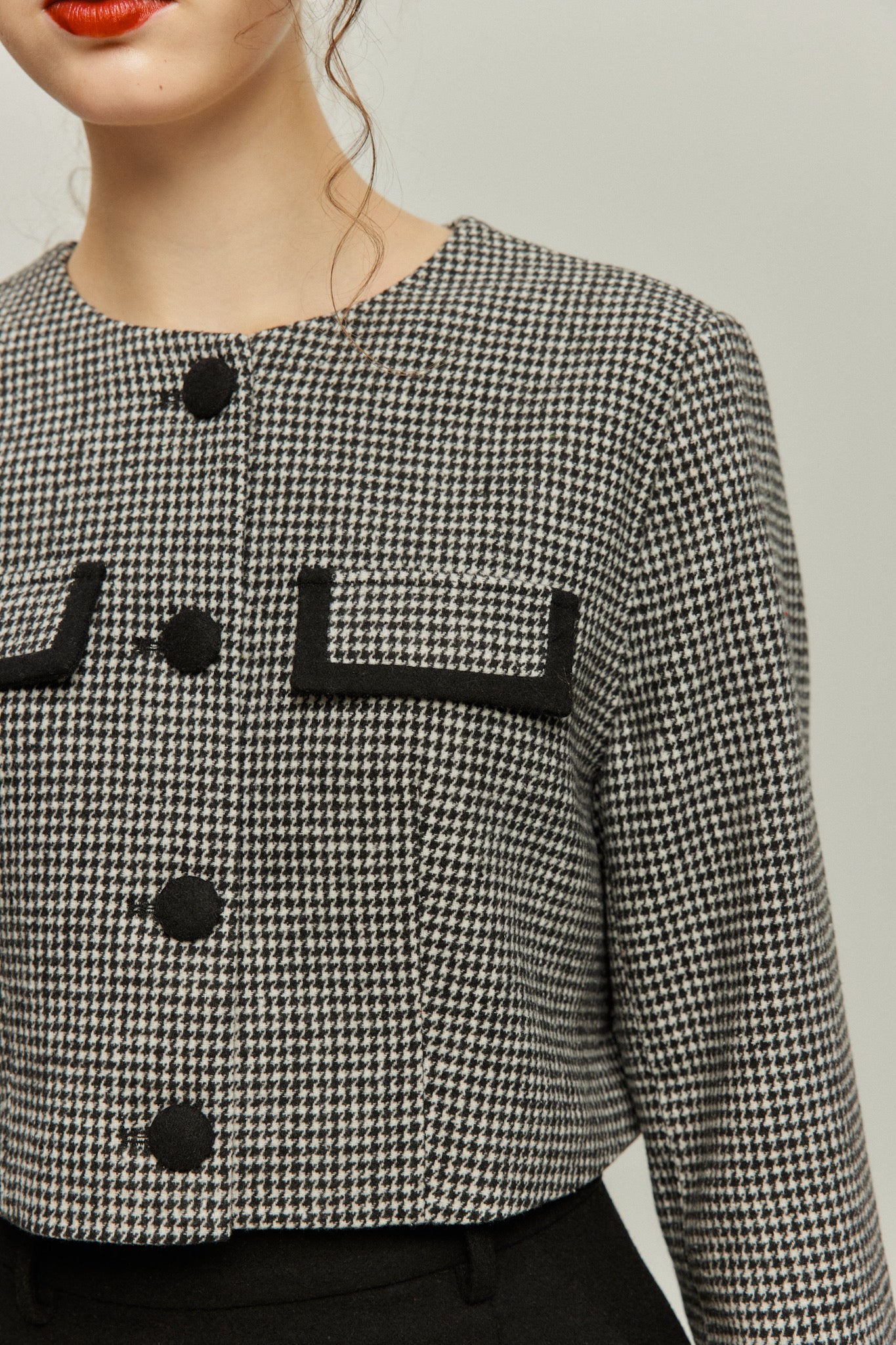 《ペイントパーティー》チェックパターンジャケット-Black