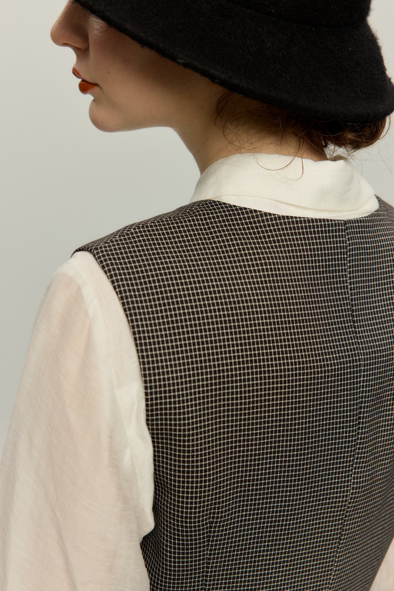 実はフォアグラ未体験》クロップドベスト-Check – Tnewties