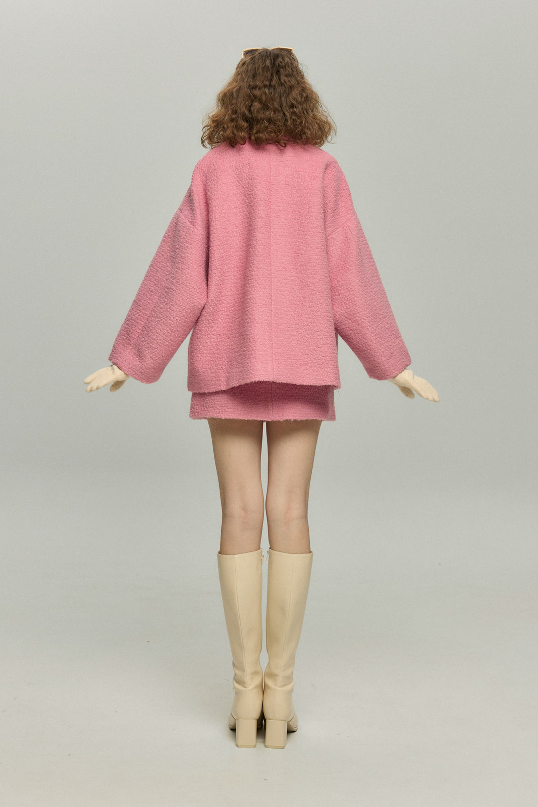 《デザートお願いします》ハイウエストAラインスカート-Pink