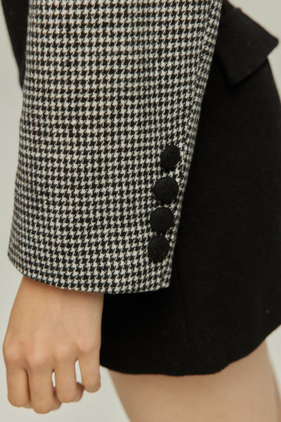 《ペイントパーティー》チェックパターンジャケット-Black