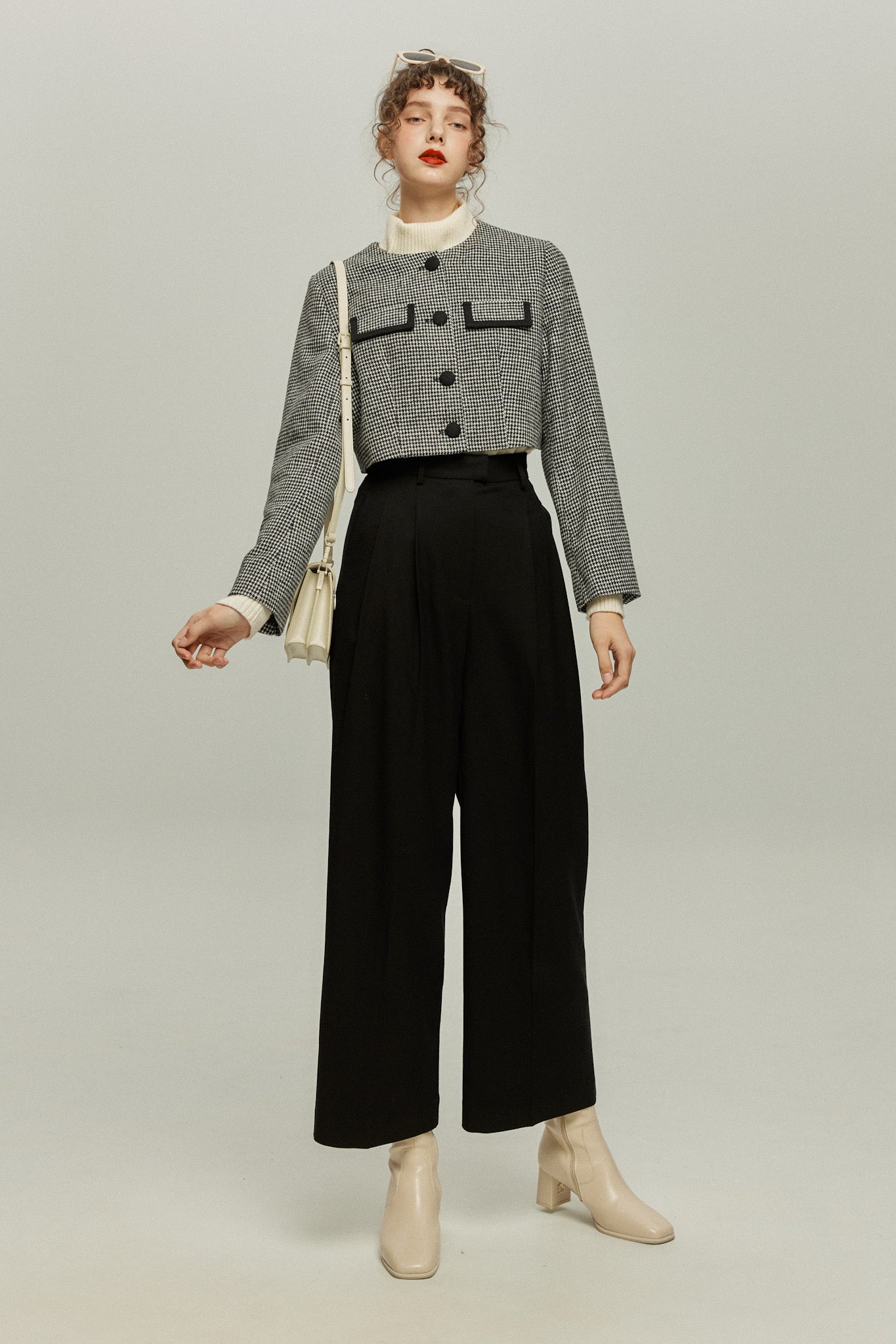 《ペイントパーティー》チェックパターンジャケット-Black