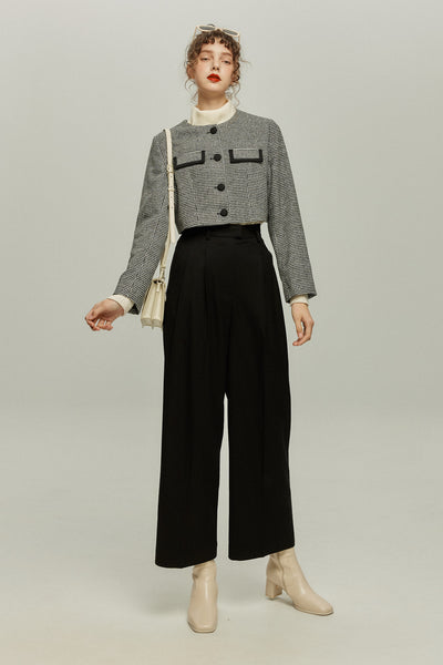 《ペイントパーティー》チェックパターンジャケット-Black